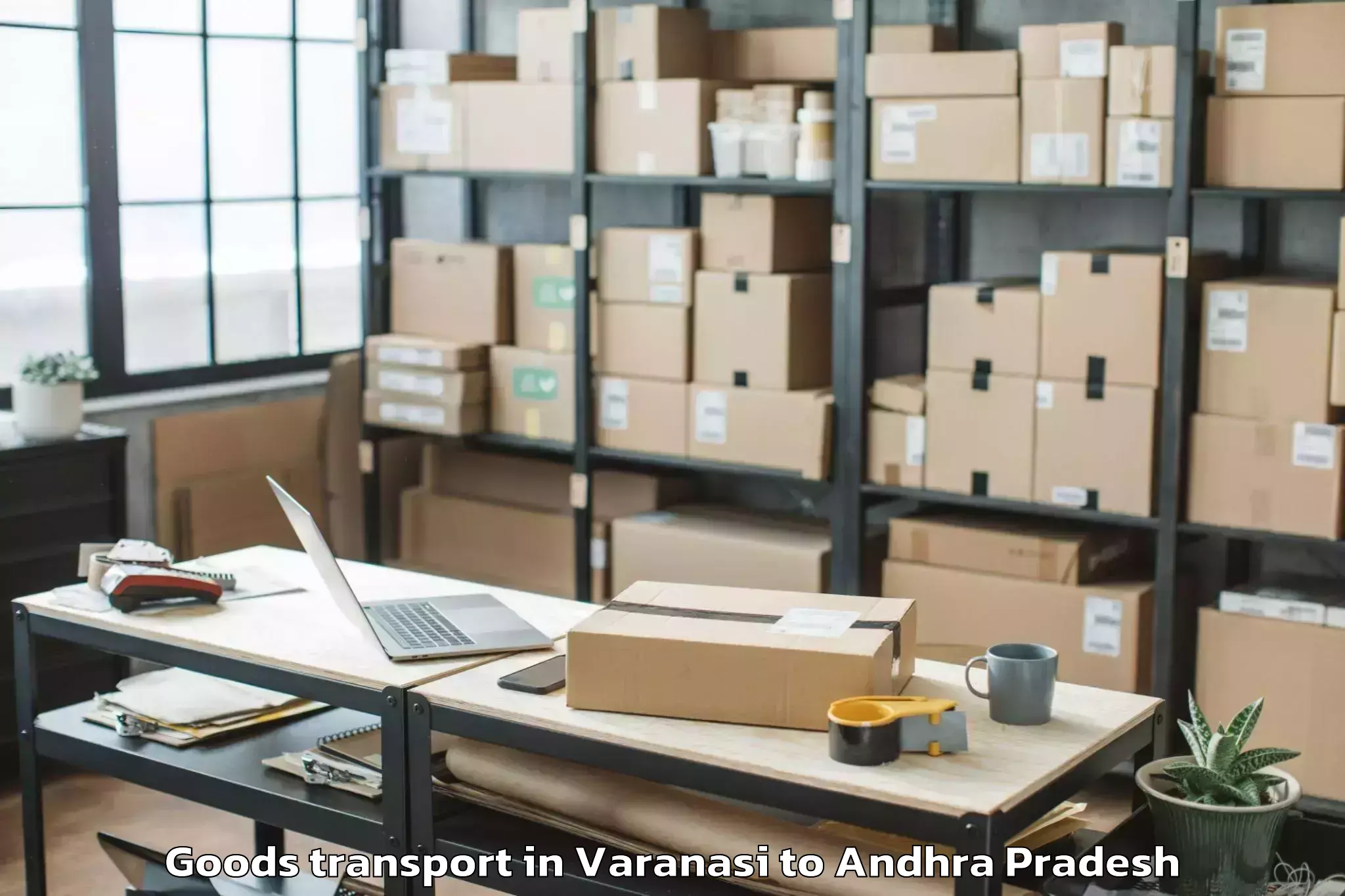 Book Varanasi to Maddipadu Goods Transport